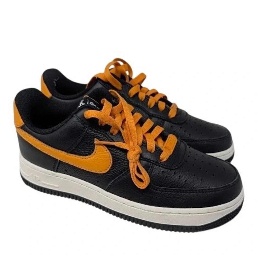 Nike Air Force 1 Low Women's sz 7 black and orange Sneakers